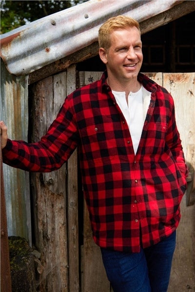 Red plaid sweatshirt online